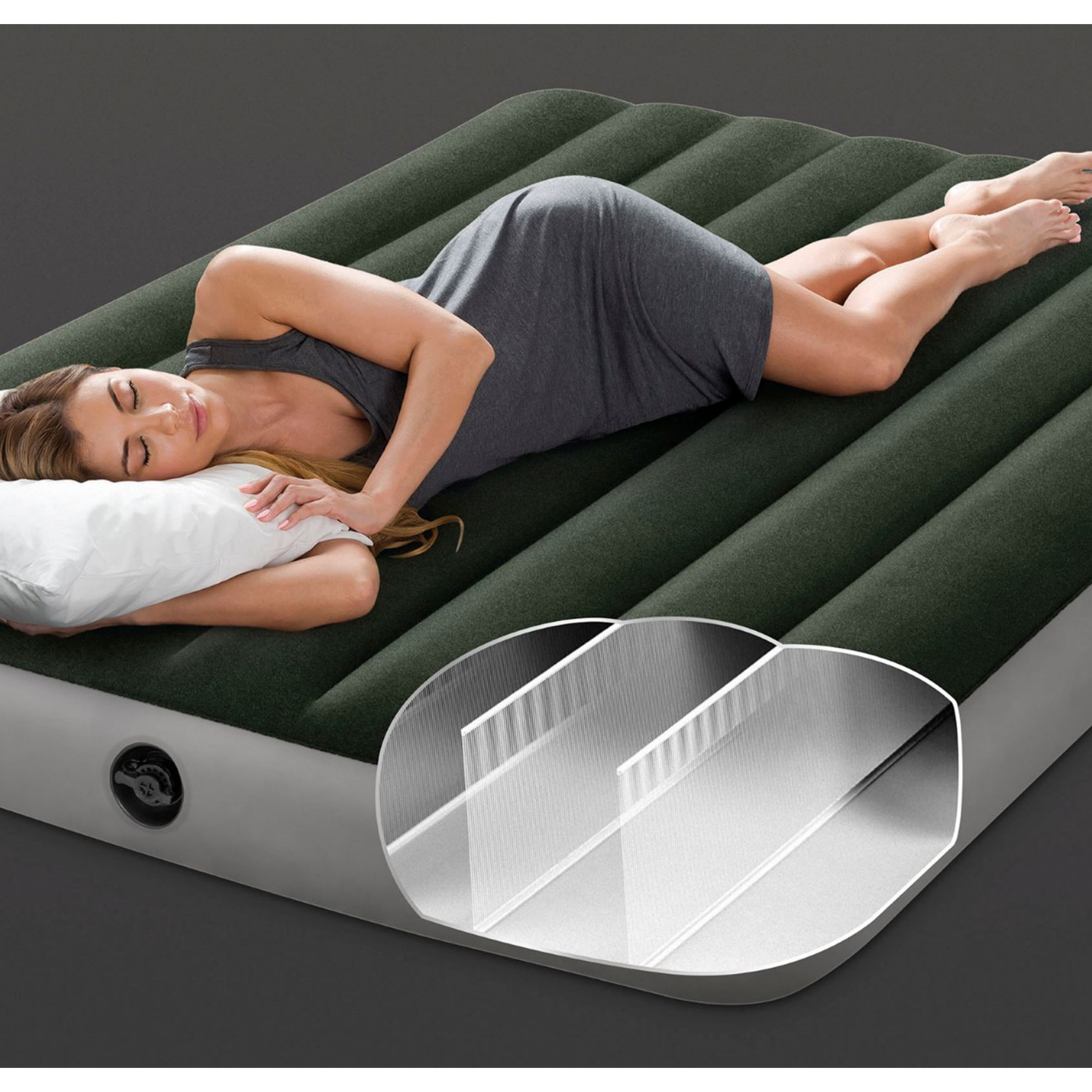 slide 7 of 7, Intex Full Dura-Beam Prestige Downy Airbed, Full Size