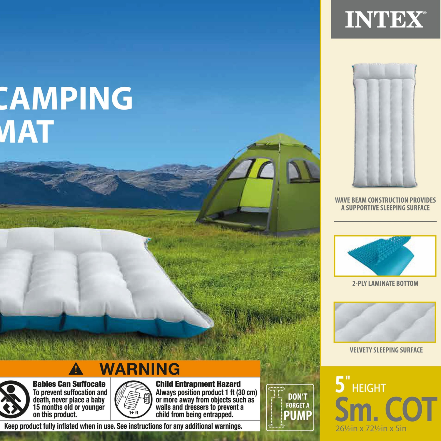 slide 4 of 8, Intex Camping Mat, 1 ct