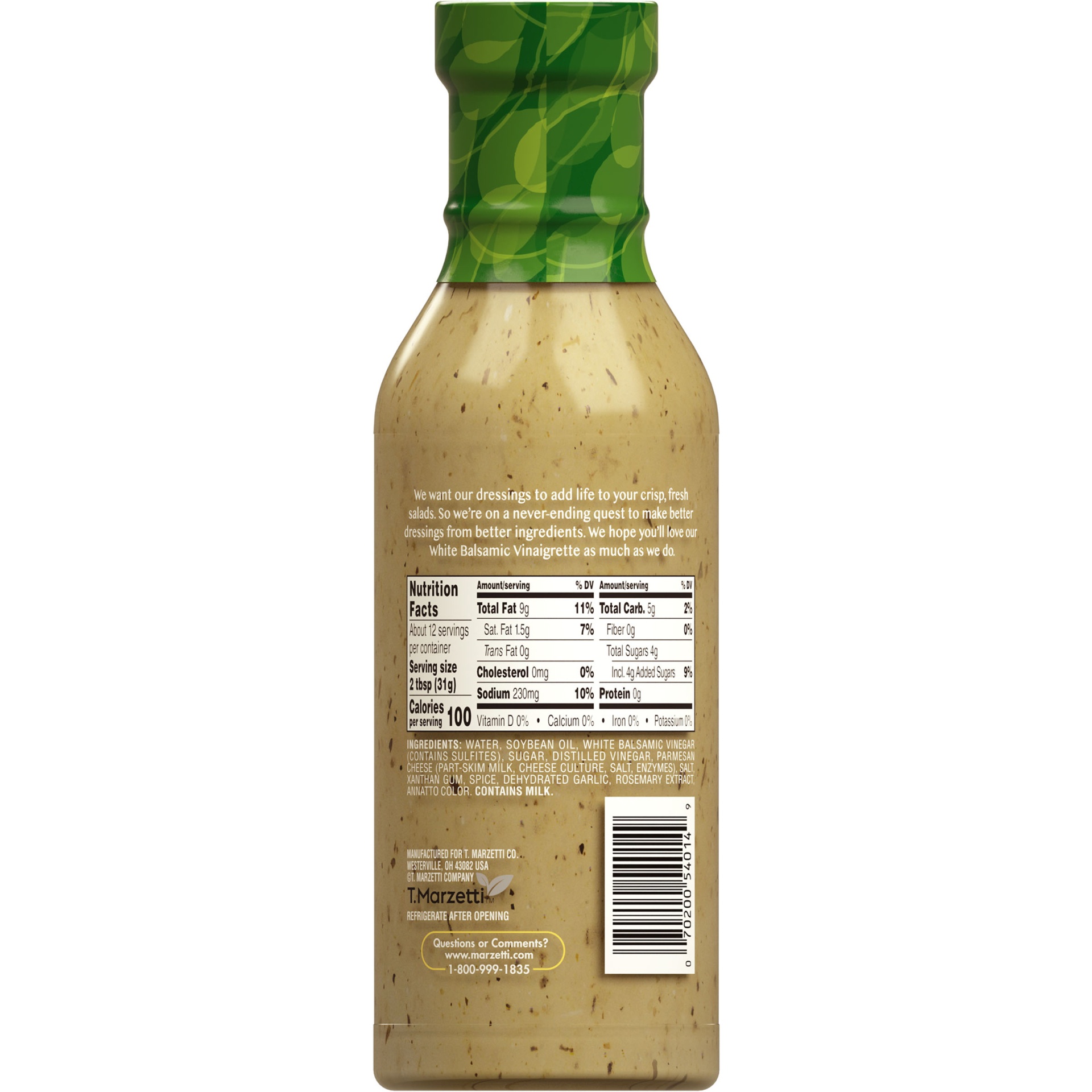 slide 6 of 8, Marzetti White Balsamic Vinaigrette Dressing, 12 fl oz