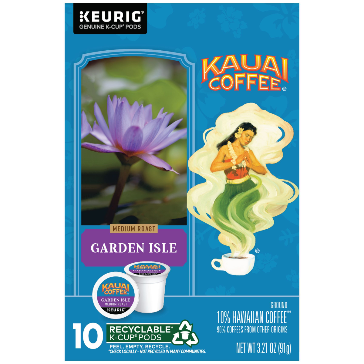 slide 3 of 6, Kauai Coffee 10-Count Garden Isle Medium Roast Coffee K-Cups, 10 ct