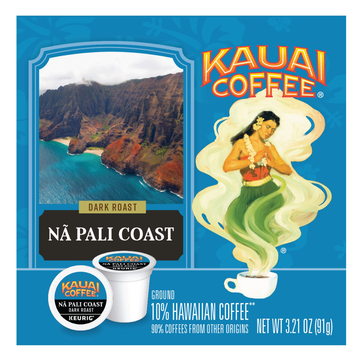 slide 4 of 6, Kauai Coffee Single Serve Coffee Dark Roast 10Ct, 10 ct