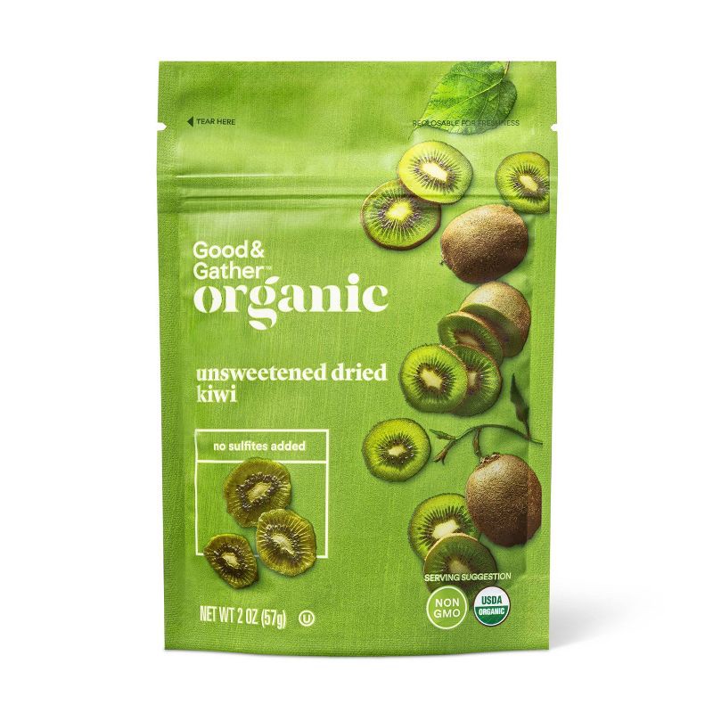 slide 1 of 3, Organic Unsweetened Dried Kiwi - 2oz - Good & Gather™, 2 oz