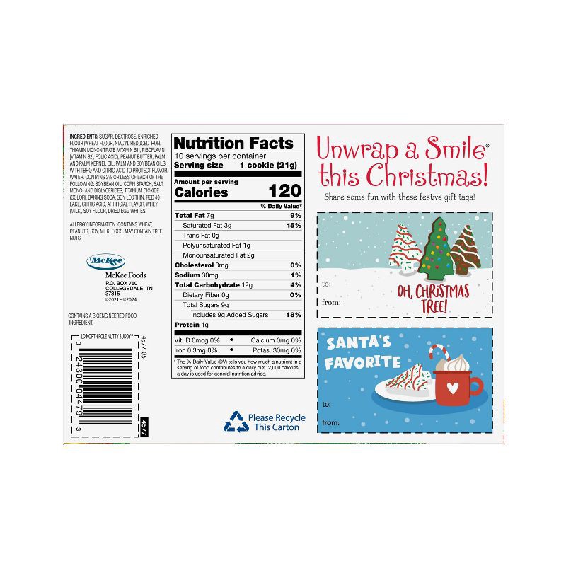 slide 4 of 5, Little Debbie North Pole Nutty Bars - 7.38oz, 7.38 oz