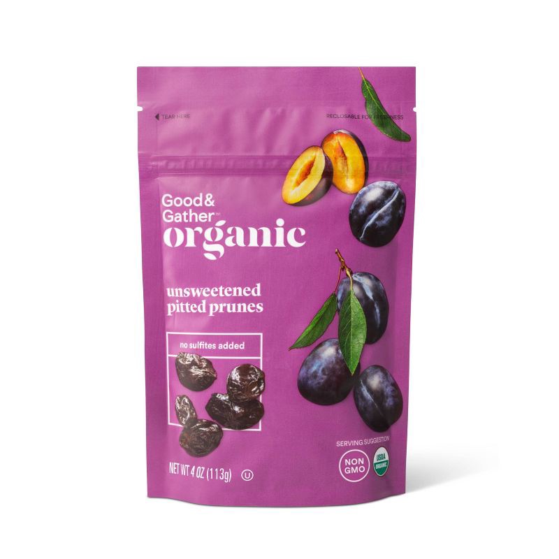 slide 1 of 3, Organic Unsweetened Pitted Prunes - 4oz - Good & Gather™, 4 oz