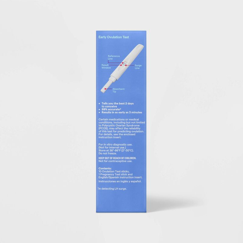 slide 3 of 4, Ovulation + Pregnancy Test Combo Pack - 11ct - up&up™, 11 ct