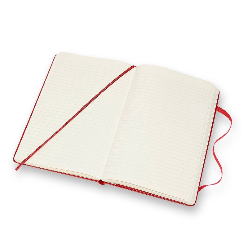 slide 4 of 6, Moleskine Lined Professional Journal Large Red Hard Classic: Ruled Notebook, 5x8.25", 240 Pages, Acid-Free, Elastic Closure, 1 ct