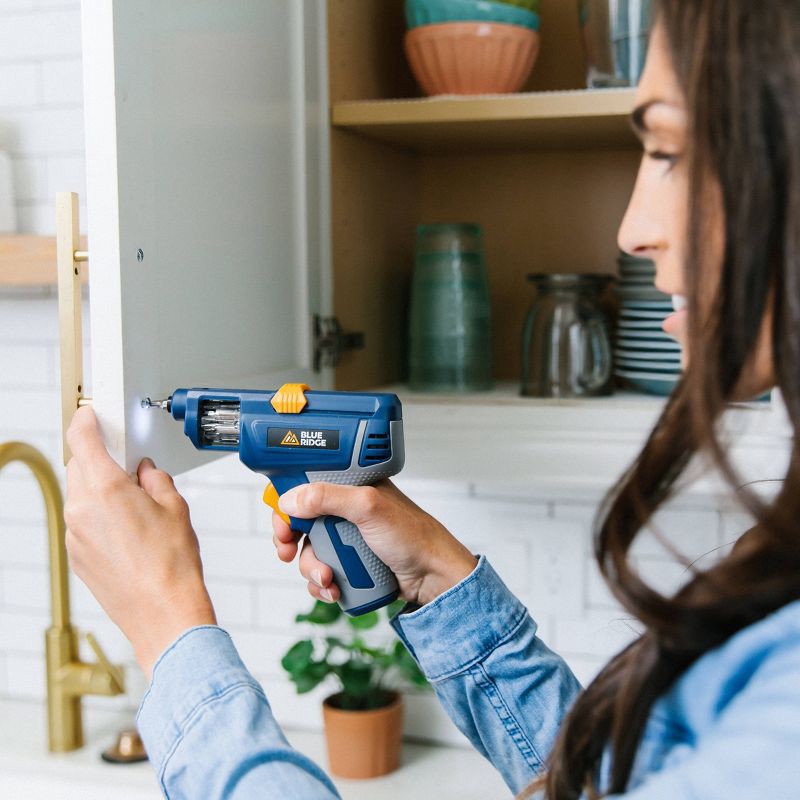 slide 6 of 19, Blue Ridge Tools Rechargeable Screwdriver with Bit Storage, 1 ct