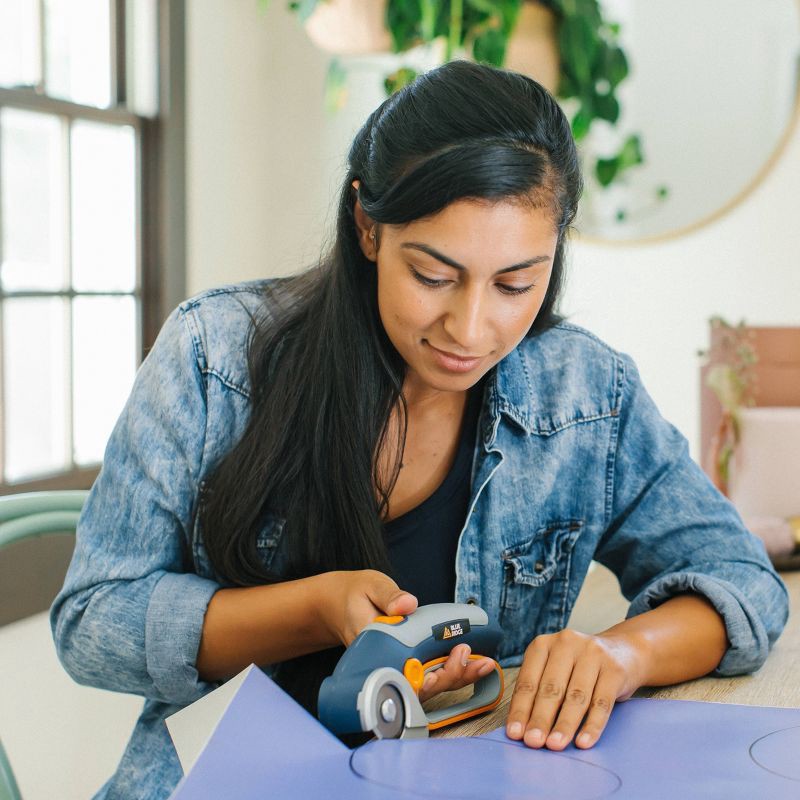 slide 5 of 15, Blue Ridge Tools Rechargeable Rotary Cutter: Battery-Powered Roto Cutting Tool for Sewing & Carpet, 1 ct