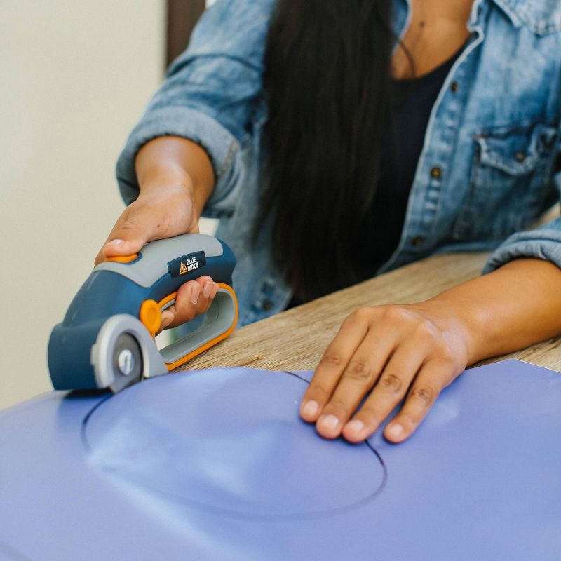 slide 10 of 15, Blue Ridge Tools Rechargeable Rotary Cutter: Battery-Powered Roto Cutting Tool for Sewing & Carpet, 1 ct