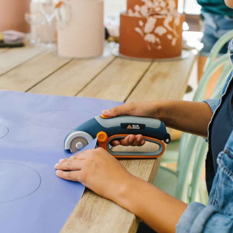 slide 9 of 15, Blue Ridge Tools Rechargeable Rotary Cutter: Battery-Powered Roto Cutting Tool for Sewing & Carpet, 1 ct