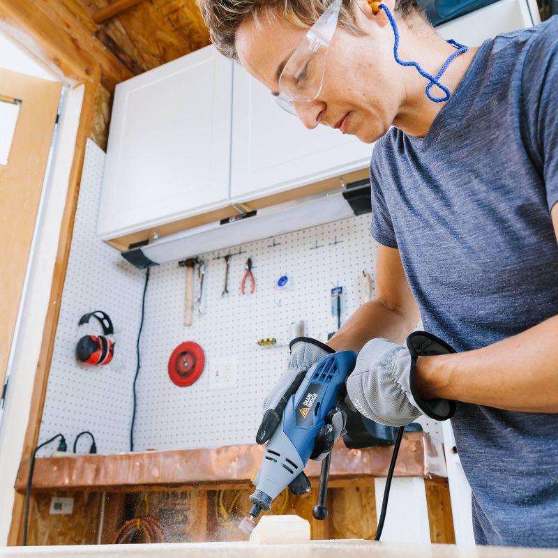 slide 15 of 15, Blue Ridge Tools 251pc Hobby Tool Kit: Electric Multi-Tool Set for Crafting & Engraving, 120V, 2-Year Warranty, 251 ct