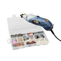 Blue Ridge Tools 251pc Hobby Tool Kit: Electric Multi-Tool Set for Crafting & Engraving, 120V, 2-Year Warranty