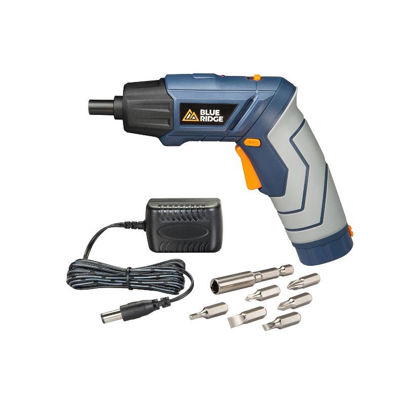 slide 2 of 10, Blue Ridge Tools 2 in 1 Rechargeable Screwdriver Flashlight: Cordless Drill Tool Set with Lithium Battery, 1 ct