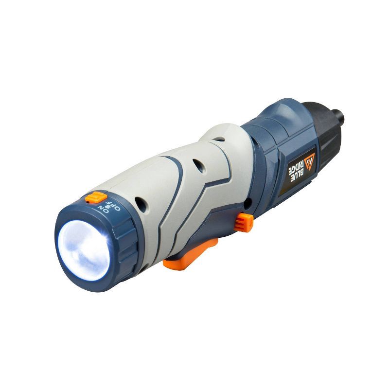 slide 3 of 10, Blue Ridge Tools 2 in 1 Rechargeable Screwdriver Flashlight: Cordless Drill Tool Set with Lithium Battery, 1 ct