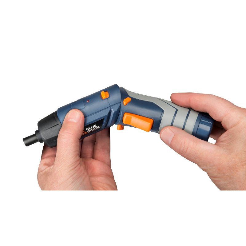 slide 4 of 10, Blue Ridge Tools 2 in 1 Rechargeable Screwdriver Flashlight: Cordless Drill Tool Set with Lithium Battery, 1 ct