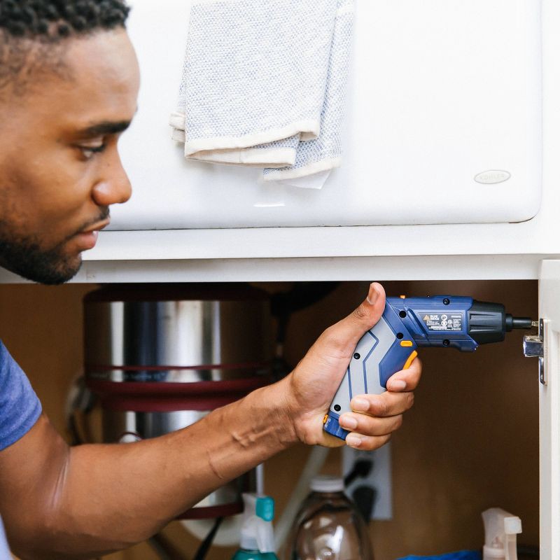 slide 9 of 10, Blue Ridge Tools 2 in 1 Rechargeable Screwdriver Flashlight: Cordless Drill Tool Set with Lithium Battery, 1 ct