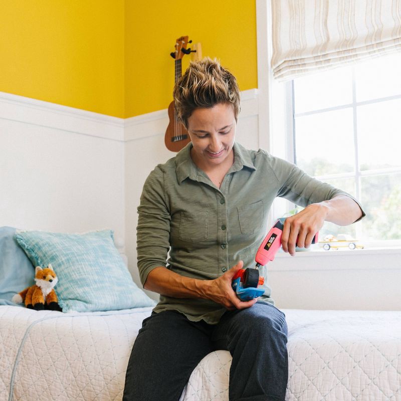 slide 4 of 10, Blue Ridge Tools Rechargeable Screwdriver Pink: 4V Lithium Battery, 1/4" Chuck, Compact Cordless Drill Gun, 1 ct