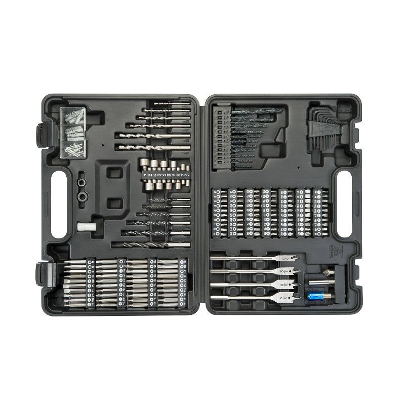 slide 2 of 8, Blue Ridge Tools 202pc Home Project Accessory Kit: Steel Drill Tool Kit for TV Mount & General Projects, 202 ct