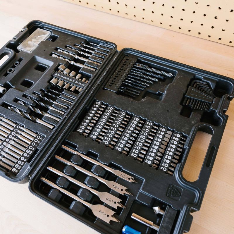 slide 4 of 8, Blue Ridge Tools 202pc Home Project Accessory Kit: Steel Drill Tool Kit for TV Mount & General Projects, 202 ct