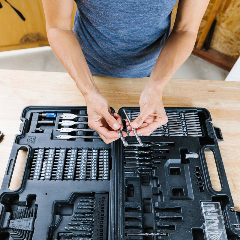 slide 6 of 8, Blue Ridge Tools 202pc Home Project Accessory Kit: Steel Drill Tool Kit for TV Mount & General Projects, 202 ct