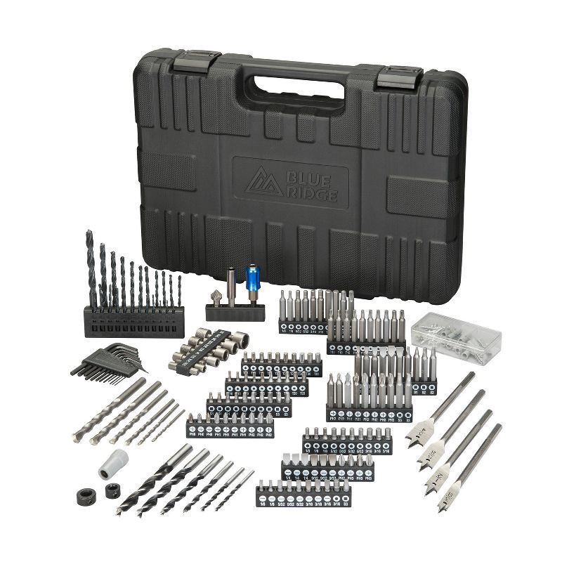slide 1 of 8, Blue Ridge Tools 202pc Home Project Accessory Kit: Steel Drill Tool Kit for TV Mount & General Projects, 202 ct