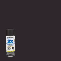Rust-Oleum Ultra Cover 2X Matte Spray Black: Enamel Spray Paint for Wood & Metal, Interior/Exterior Use, 12 oz