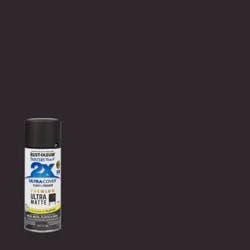 Rust-Oleum Ultra Cover 2X Matte Spray Black: Enamel Spray Paint for Wood & Metal, Interior/Exterior Use, 12 oz