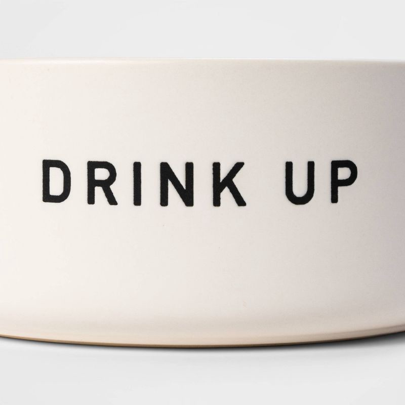 slide 3 of 3, Dog Bowl with Resist Pattern - Matte White - 6cup - Boots & Barkley™, 1 ct