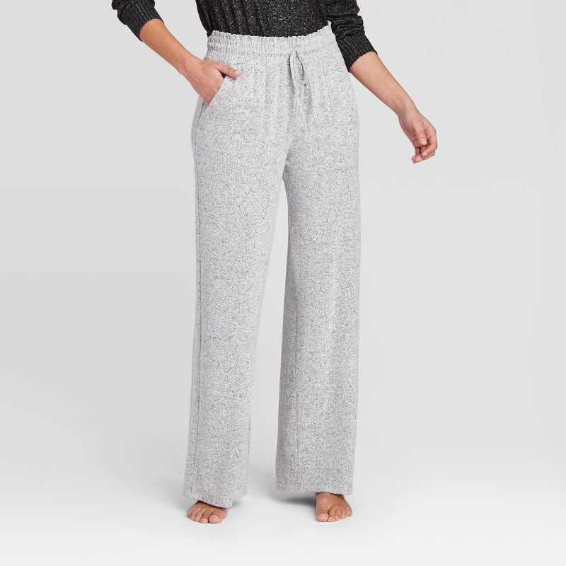 slide 1 of 2, Women's Perfectly Cozy Wide Leg Lounge Pants - Stars Above™ Light Gray S, 1 ct