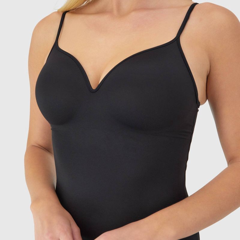 slide 2 of 8, Maidenform Women's Shapewear Firm Shaping Wireless Cami with Foam Cups 509 - Black XXL: Tummy & Back Slimming Knit Camisole, 1 ct