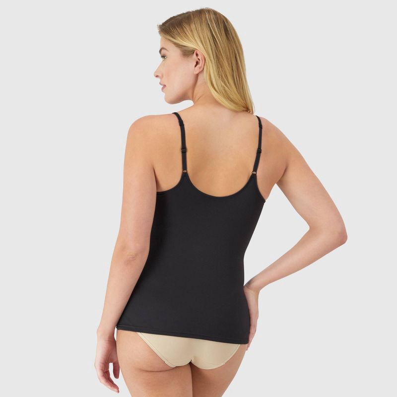 slide 4 of 8, Maidenform Women's Shapewear Firm Shaping Wireless Cami with Foam Cups 509 - Black XXL: Tummy & Back Slimming Knit Camisole, 1 ct