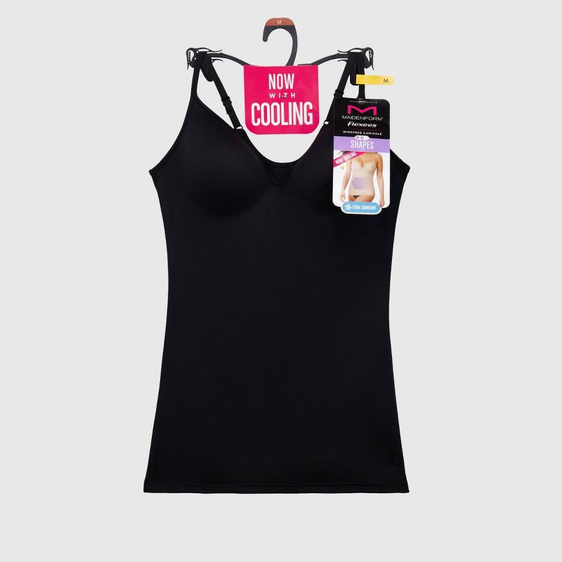 slide 6 of 8, Maidenform Women's Shapewear Firm Shaping Wireless Cami with Foam Cups 509 - Black XXL: Tummy & Back Slimming Knit Camisole, 1 ct