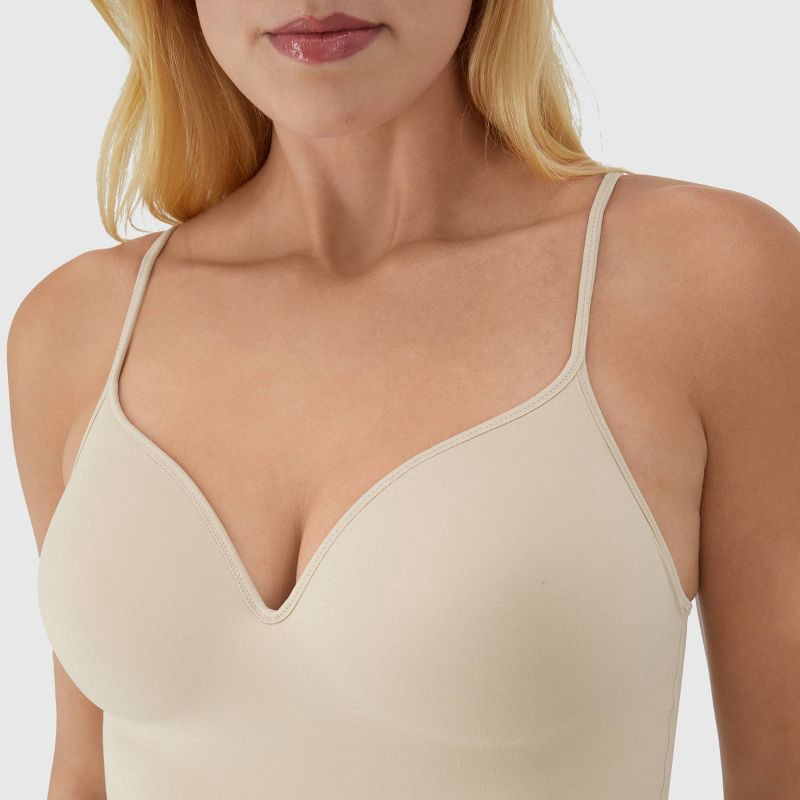 slide 2 of 8, Maidenform Women's Shapewear Firm Shaping Wireless Cami with Foam Cups 509 - Beige XXL: Tummy & Back Slimming Knit Camisole, 1 ct