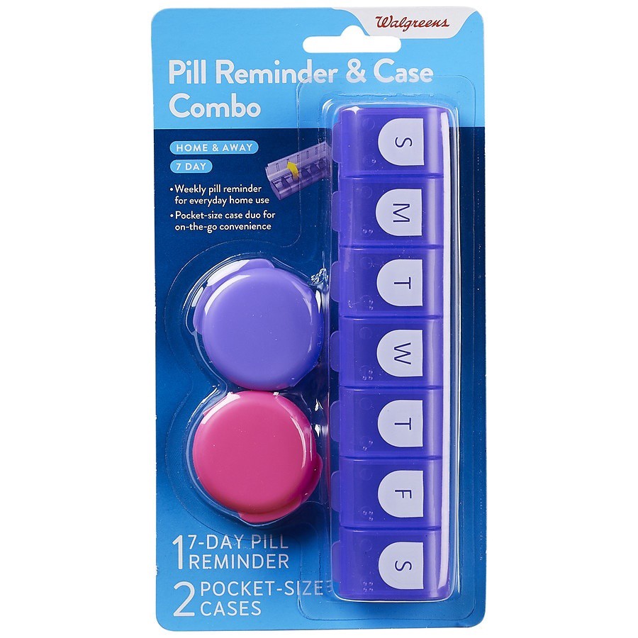 slide 1 of 2, Walgreens Home Away Pill Reminder Case Combo Pack, 1 ct