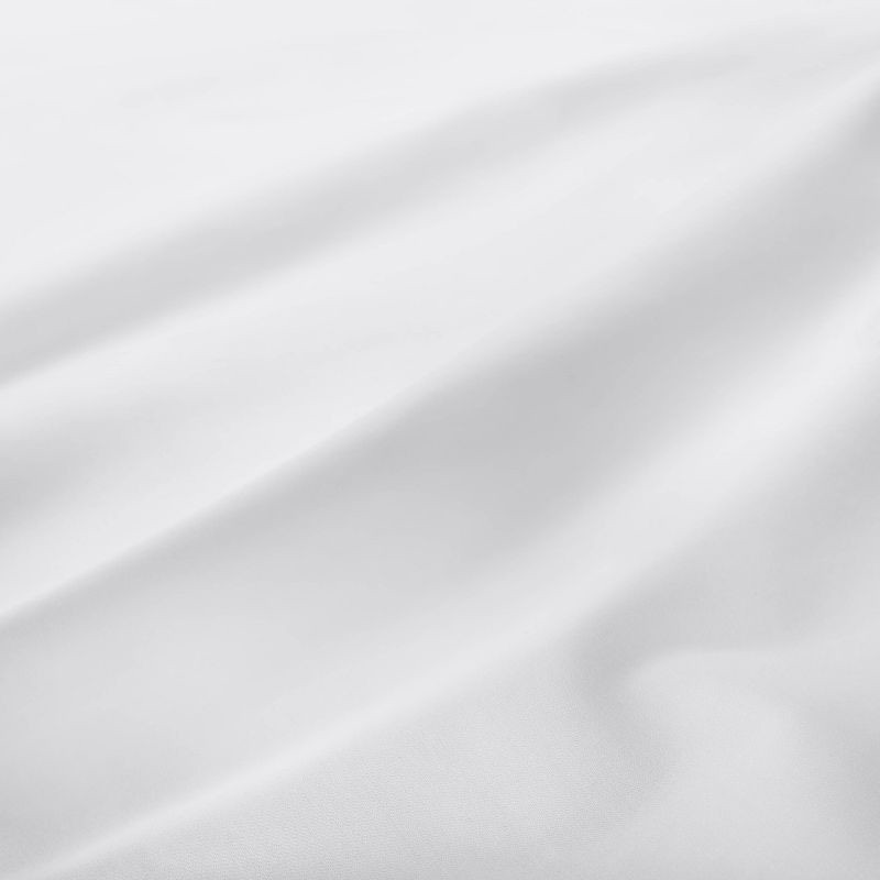 slide 4 of 4, King 6pc 800 Thread Count Solid Sheet Set White - Threshold™: Cotton Sateen, OEKO-TEX Certified, 20" Deep Fit, 6 ct