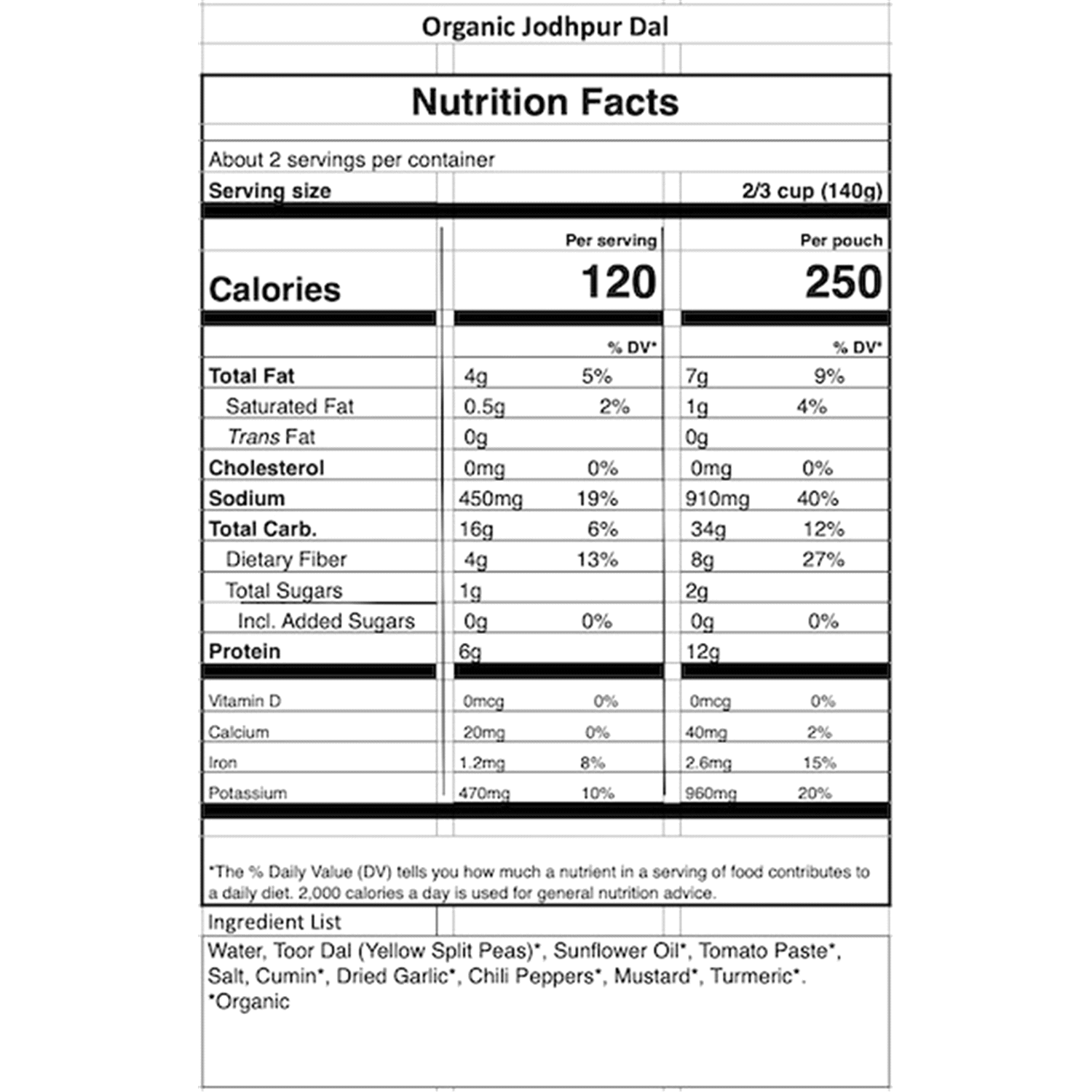 slide 2 of 2, Tasty Bite Organic Split Pea Turmeric Curry 10 oz, 10 oz