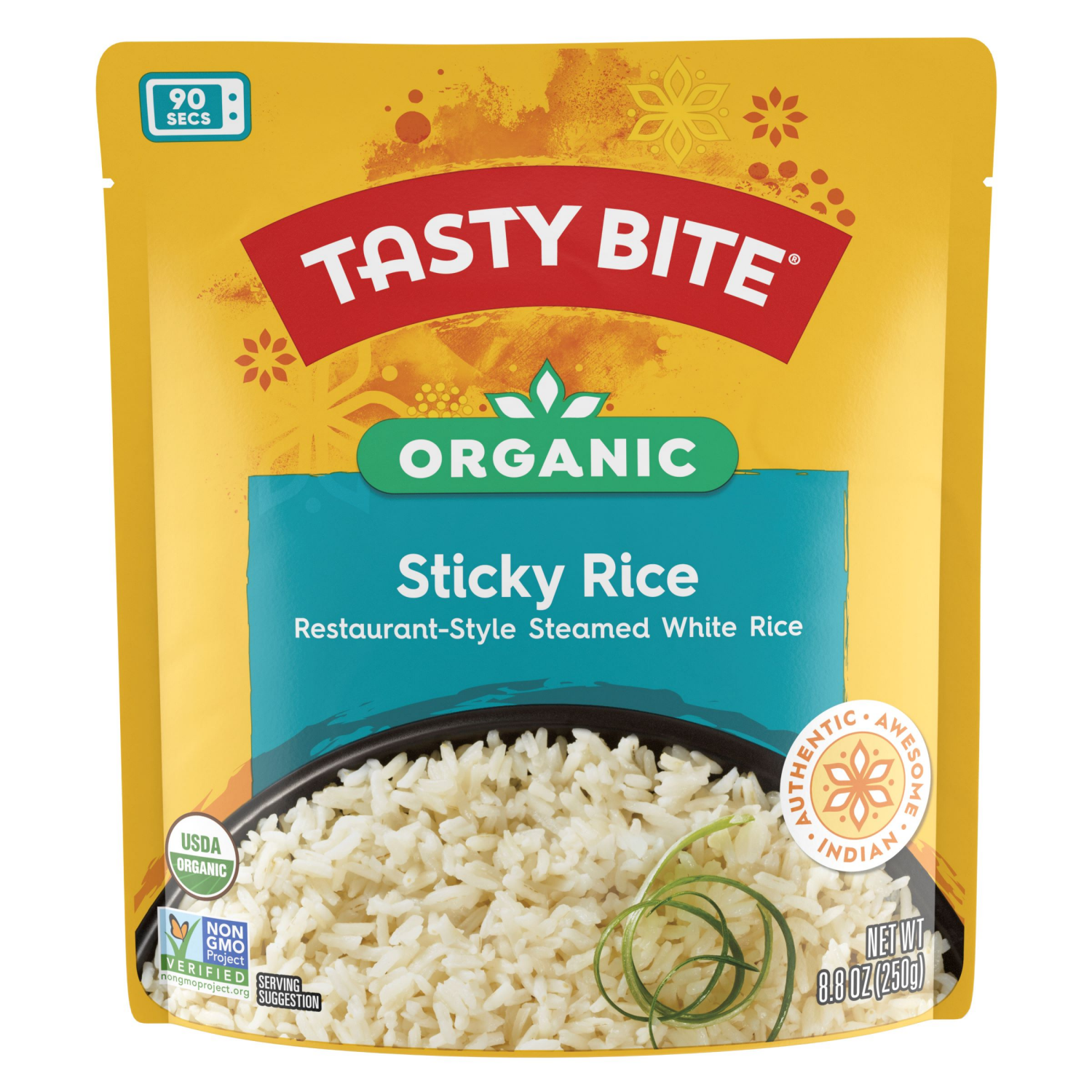 slide 1 of 5, Tasty Bite Organic Sticky Rice - 8.8 oz, 8.8 oz