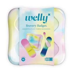 Welly Kids' Flex Fabric Bandages - Colorwash Tie Dye - 48ct