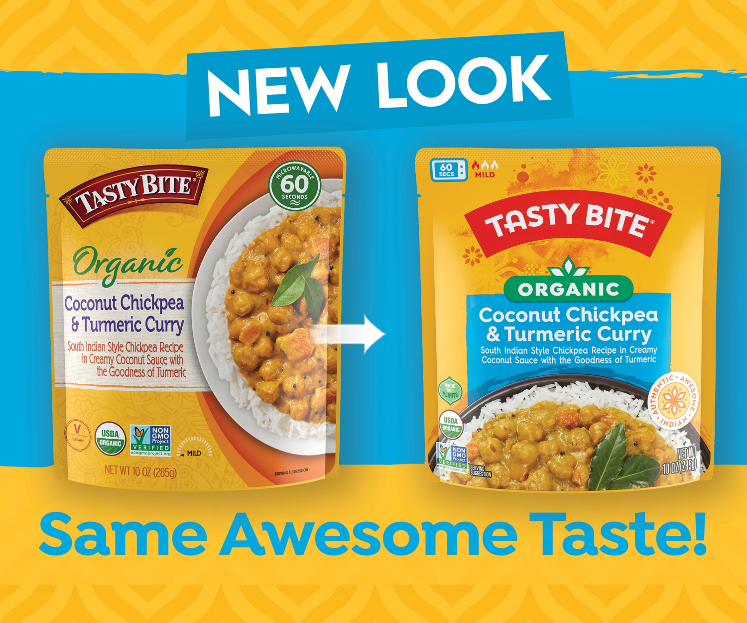 slide 3 of 5, Tasty Bite Organic Coconut Chickpea Turmeric Curry, 10 oz