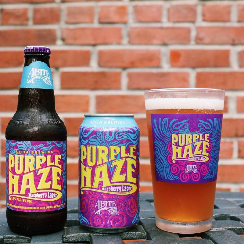 slide 7 of 10, Abita Purple Haze Raspberry Lager Beer - 6pk/12 fl oz Cans, 6 ct; 12 fl oz