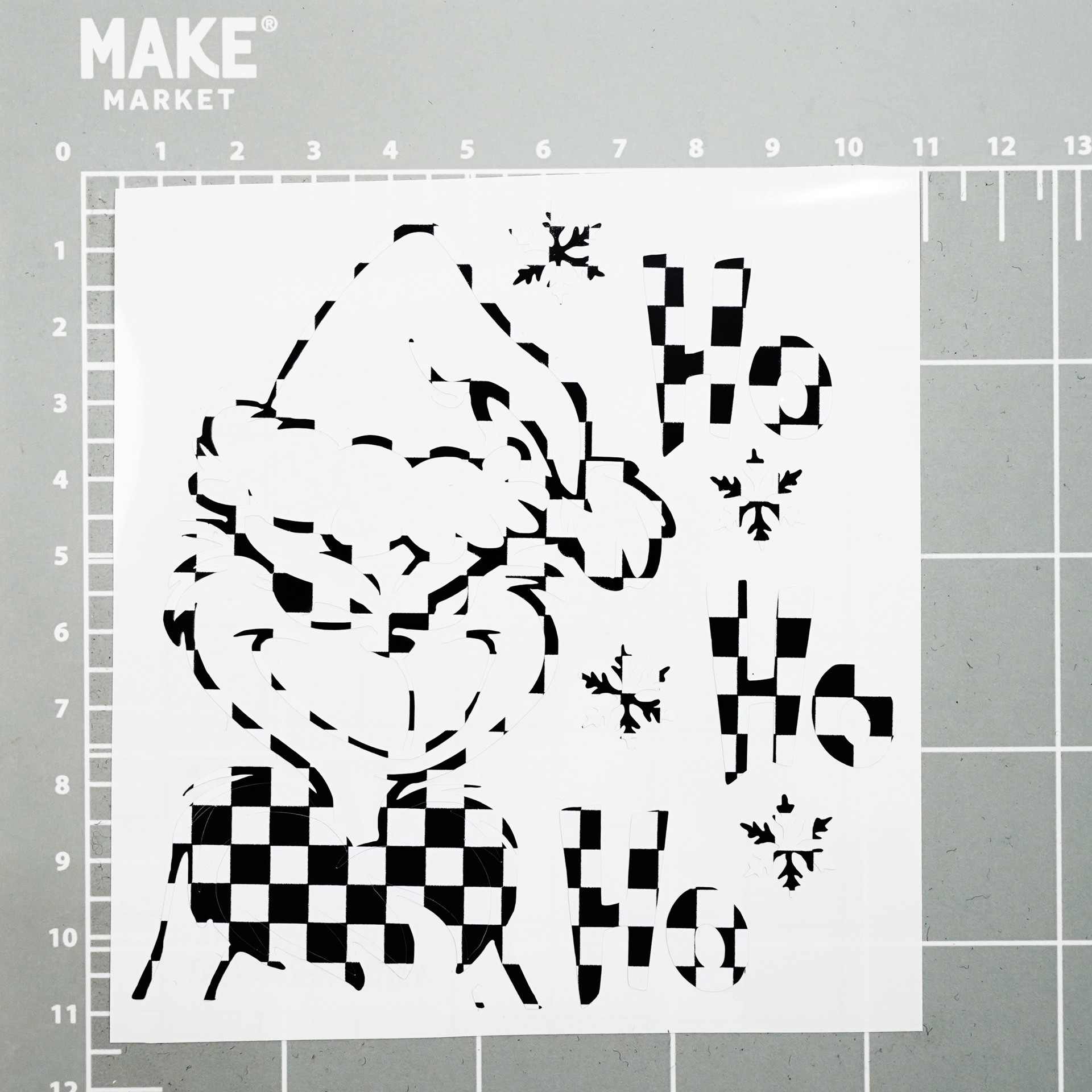 slide 4 of 5, Checker Pattern Permanent Vinyl By Make Market, 12 in x 48 in