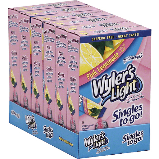 Wylers Light Singles To Go Pink Lemonade Drink Mix 8 Ct 109 Oz Shipt