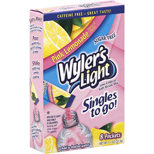 Wyler's Light Singles to Go! Pink Lemonade Drink Mix 8 ct; 1.09 oz Shipt