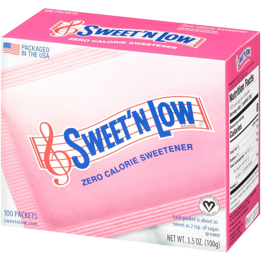 slide 3 of 8, Sweet'N Low Zero Calorie Sweetener 100 ea, 100 ct