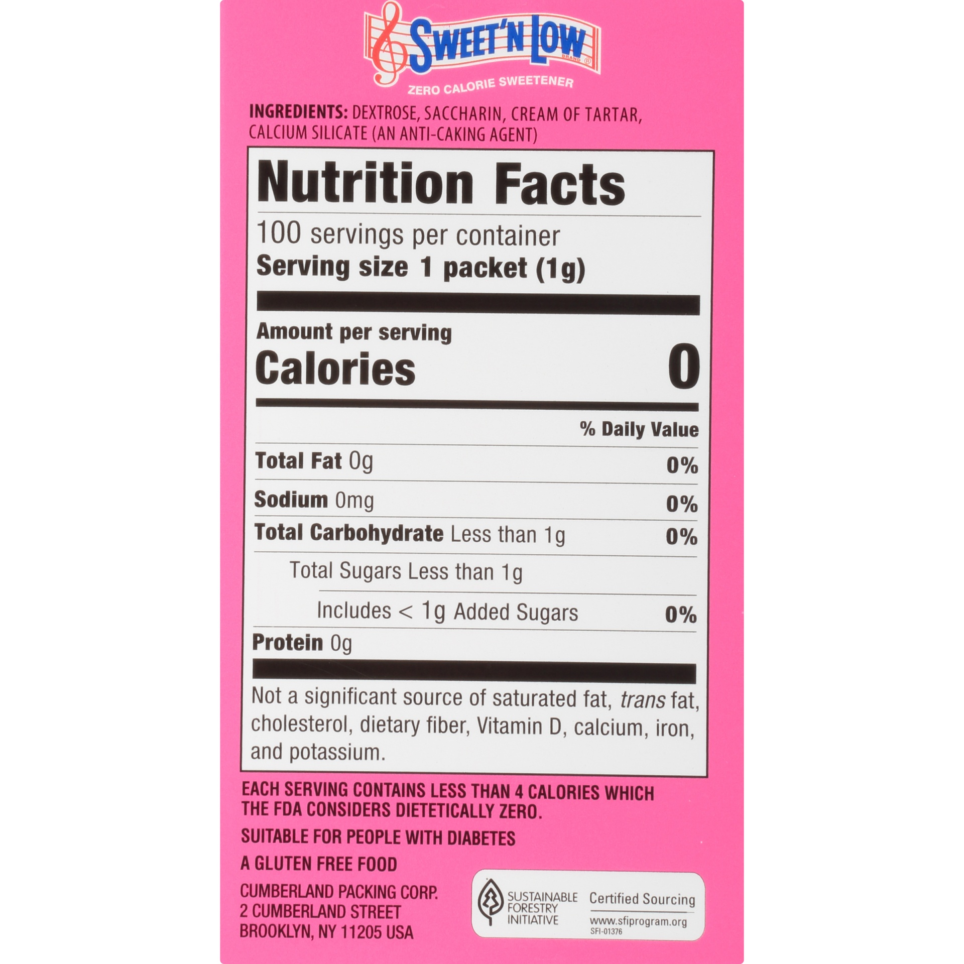 slide 5 of 8, Sweet'N Low Zero Calorie Sweetener 100 ea, 100 ct