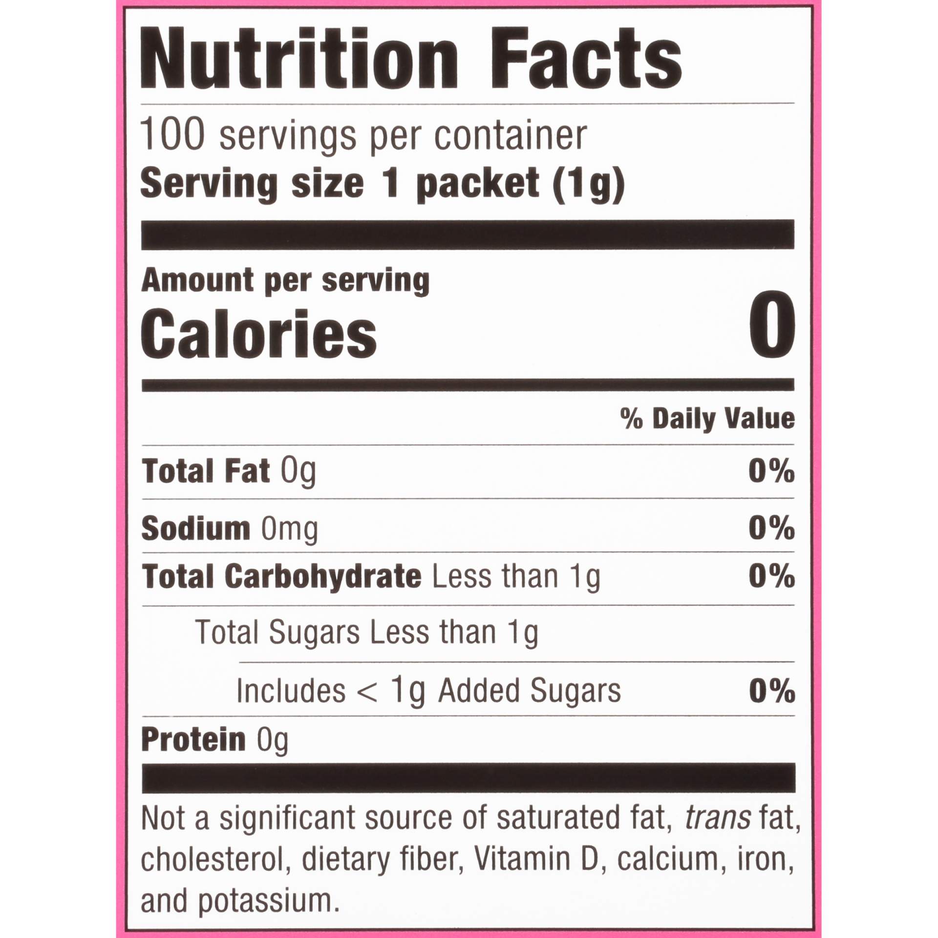 slide 7 of 8, Sweet'N Low Zero Calorie Sweetener 100 ea, 100 ct