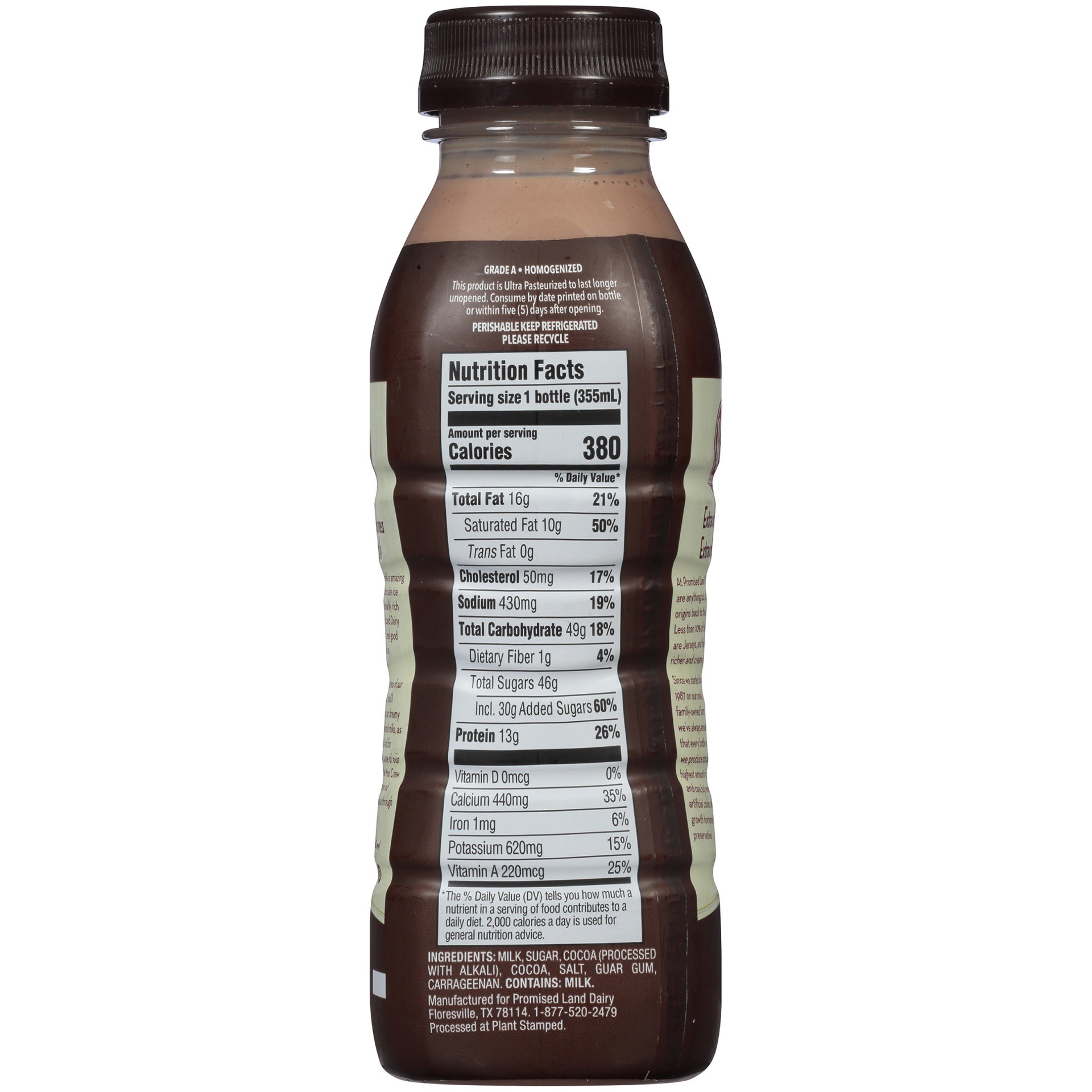 slide 8 of 8, Promised Land Midnight Chocolate Whole Milk, 12 oz