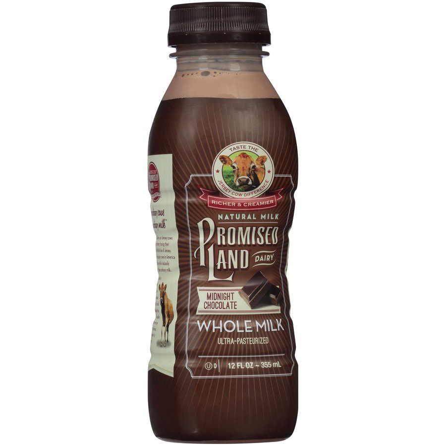 slide 7 of 8, Promised Land Midnight Chocolate Whole Milk, 12 oz