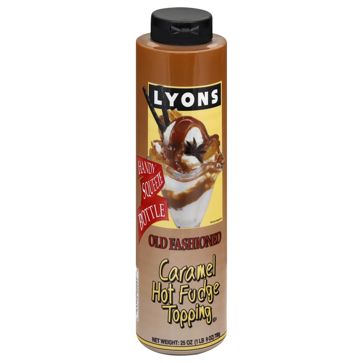 slide 10 of 12, Lyons Old Fashioned Caramel Hot Fudge Topping 25 oz, 25 oz