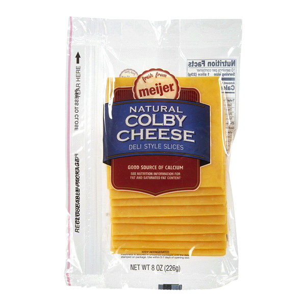 slide 1 of 2, Fresh from Meijer Colby Cheese Slices, 8 oz